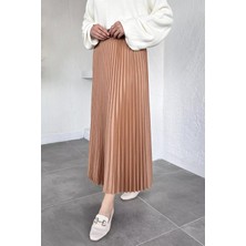 Julude Bel Lastikli Pileli Tesettür Etek P-00019076