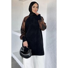 Julude Gülseli Kol Desenli Ipek Kübra Kumaş Tesettür Triko Tunik P-00020418