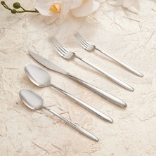 Karaca Flow 60 Parça 12 Kişilik Çatal Kaşık Bıçak Takımı Platin