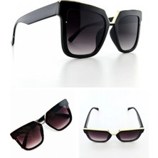 MiraLive Lexi  Kadın Güneş Gözlüğü Gold Üst - Siyah Çerçeve  Uv 400 Korumalı Ce Sertifikalı Güneş Gözlüğü