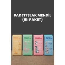 MiraLive 4 Paket 64'lü Mini Cep Islak Mendil – Taşınabilir, Hijyenik Seyahat ve Günlük Temizlik Mendili
