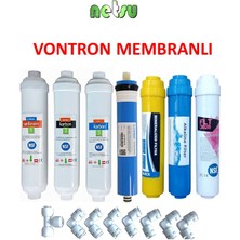 VONTRON mebranlı, Kapalı Kasa Su Arıtma Cihazı Filtresi,7 Li  Filtre Seti
