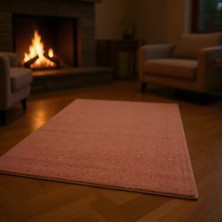 Balat Halı Raschel Carpet Kesme Yolluk Kaymaz Taban Yumuşak Peluş Halı Pembe