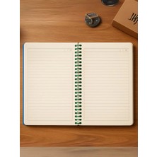 MiraLive Kaktüs Desenli Spiral Çizgili Defter – 80 Yaprak / 160 Sayfa – 18X24 cm