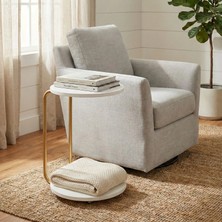 Vilinze Emr Çok Amaçlı Tekerlekli Gold Ayak C Sehpa