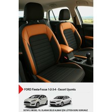 Gm Design Mocha Taytüyü Oto Koltuk Kılıfı (Ford Focus-Fiesta-Escort Uyumlu)