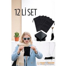 Narnuga Kumaş Gözlük Kılıfı 6+6 Kılıf+Bezli Set