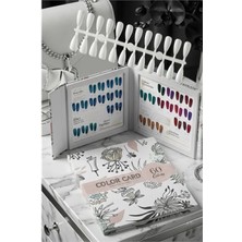 Narnuga 60’lı Profesyonel Nail Art Sunum Kartelası – Lüks Çiçek Desenli Takma Tırnak Teşhir Kitabı
