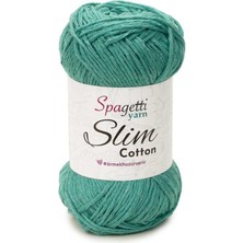 Spagetti Yarn Slim Cotton Su Yeşil El Örgü İpliği