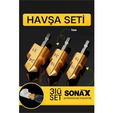 Narnuga Plastik Boru Kalemtraş Kademeli Boru Açma Pvc Pprc Boru Tamir Delme Genişletme Onarımı Için 3lü Havşa Seti