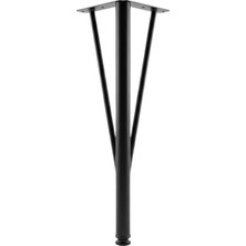 Badem10 Üçgen Siyah Metal 41 cm Mobilya Ayağı Sehpa Için Dayanıklı Metal Mobilya Ayağı Ayakları