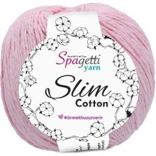 Spagetti Yarn Slim Cotton Bebe Pembe El Örgü İpliği