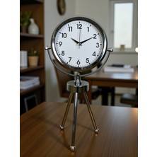 Mcg Krom Zarif & Şık Üç Ayaklı Metal Masa Saati