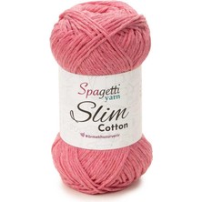 Spagetti Yarn Slim Cotton Pembe El Örgü İpliği