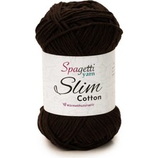 Spagetti Yarn Slim Cotton Kahve El Örgü İpliği