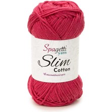 Spagetti Yarn Slim Cotton Fuşya El Örgü İpliği