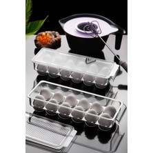 Nandy Home 12'li Kapaklı Maxi Yumurta Saklama Kabı 2 Şeffaf Sert Plastik ve Darbelere Dayanıklı