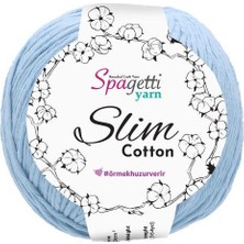 Spagetti Yarn Slim Cotton Bebe Mavi El Örgü İpliği