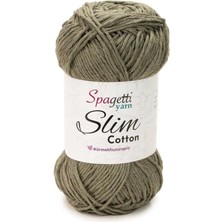 Spagetti Yarn Slim Cotton Haki Yeşil El Örgü İpliği