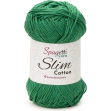 Spagetti Yarn Slim Cotton Benetton Yeşil El Örgü İpliği