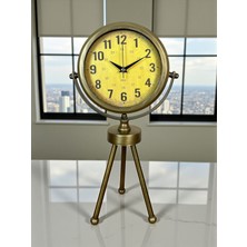 Mcg Retro Antique Üç Ayaklı Metal Eskitme Masa Saati