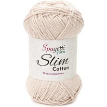 Spagetti Yarn Slim Cotton Şeker Beyaz El Örgü İpliği