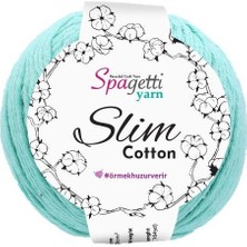 Spagetti Yarn Slim Cotton Mint Yeşil El Örgü İpliği