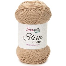 Spagetti Yarn Slim Cotton Bej El Örgü İpliği