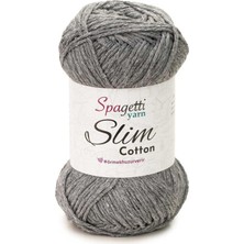 Spagetti Yarn Slim Cotton Gri El Örgü İpliği