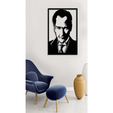 Mcg Atatürk Silüet Ahşap Duvar Tablosu