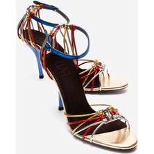 Luvi Arona Altın Multi Kadın Topuklu Ayakkabı