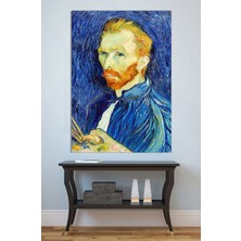 Mushen Studio Vincent Van Gogh Otoportre Paletli Kanvas Tablo Yağlı Boya Efektli Klasik Portre Duvar Dekoru