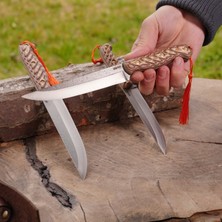 Köse Mehmet 3’lü Sebze Bıçağı Seti - N690 Çelik - Verzalit Sap - Deri Çantalı