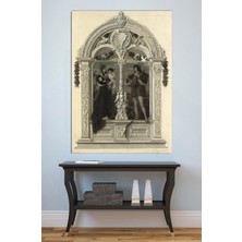 Mushen Studio Gustav Klimt Aşıklar ve Çocuk Kanvas Tablo Yağlı Boya Efektli Klasik Dekoratif Duvar Sanatı