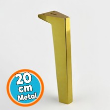 Nzb Mobilya Ayağı Masa Puf Tv Ünitesi Konsol Koltuk Ayağı Metal Ayakları 20 cm Altın