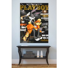 Mushen Studio Bugs Bunny & Lola Bunny Playboy Parodisi Tablo - Komik Street Art Looney Tunes Duvar Dekoru