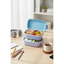 Miniso Lilo&stitch Lisanslı Çift Katmanlı Yemek Kabı (980 Ml)