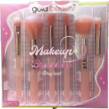 Miniso Gold Beauty Katlanabilir Kutu 6lı Makyaj Fırçası Seti