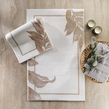 Schafer Home Leafy 2 Li Pamuk Floş Banyo Paspası-Gold
