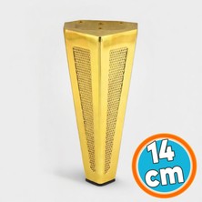 Nzb Koltuk Baza Puf Sehpa Tv Ünite Masa Mobilya Ayağı Ayakları Metal Ayakları 14 cm Altın