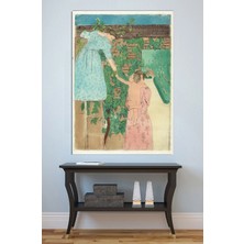 Mushen Studio Anne ve Çocuk Üzüm Topluyor Kanvas Tablo Yağlı Boya Efektli Natürmort Duvar Dekoru