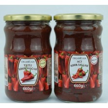 2li Set Organicasa Organik Acı Biber Salçası 660 gr + Organicasa Organik Tatlı Biber Salçası 660 gr