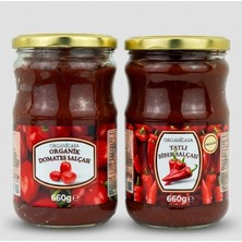 2li Set Organicasa Organik Domates Salçası 660 gr + Organicasa Organik Tatlı Biber Salçası 660 gr