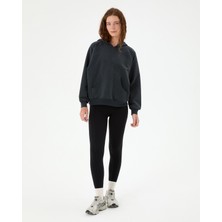 Ayma Active Antrasit Kapşonlu Oversize Sweatshirt