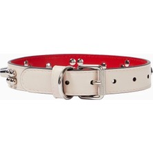 Christian Louboutin Loubicollar Zımbalı Lüks Deri Köpek Boyun Tasması