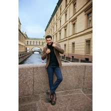 Süvari Lacivert Regular Düz Yarım Balıkçı Yaka Kazak