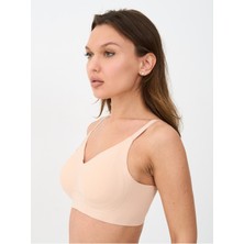 Alya Underwear Kadın Fitilli Kumaşlı Esnek Balensiz Hafif Dolgulu Çıkarılabilir Kaplı Lazer Kesim Sütyen