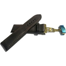 Fado &hertür Saate &uygun  Kelebek  Toka 24 mm  Koyu  Kahverengı   Kordon   (449 ) Altın Rengi  Toka