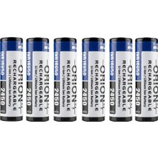Orion 18650 2450MAH 5c Yüksek Deşarjlı Li-Ion Pil - 6'lı Paket