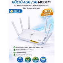 IDS 4g Sim Kartlı Modem - 2.4ghz - Wıfı6 Bağlantı - 300MPBS - 4xgigabit Port - 6xgüçlü Anten